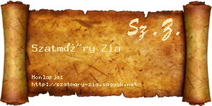 Szatmáry Zia névjegykártya